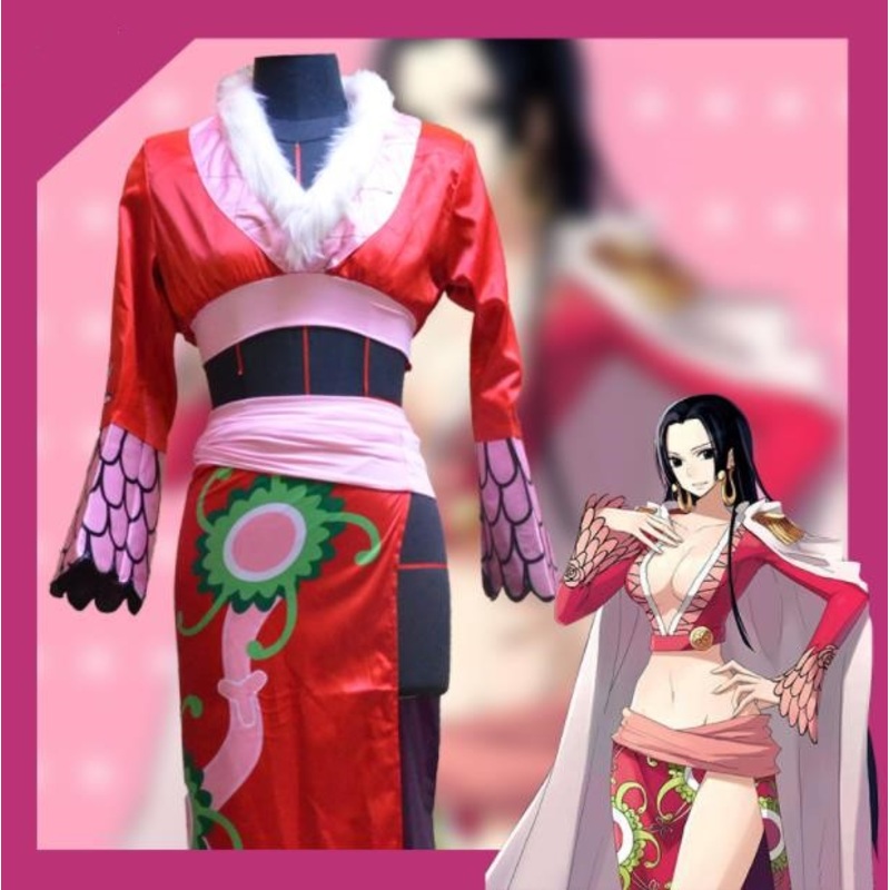 Anime One Piece Cosplay Costume Boa Hancock Snake Pirate Empress Cheongsam Dresscloak Costumes Women
