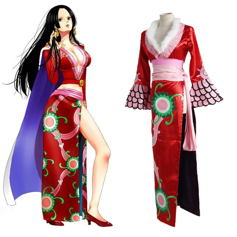 Anime One Piece Cosplay Costumes Boa Hancock Female Emperor Cheongsam Costume Halloween Party Game Women Dresses Cloak