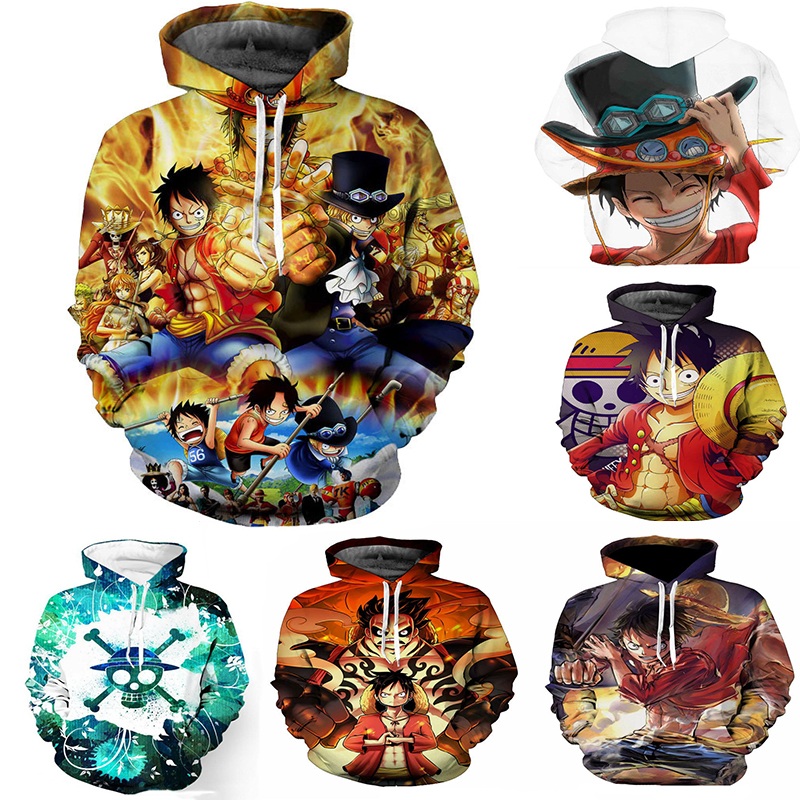 Anime One Piece Cosplay Costumes Hoodies 3d Print Monkey D Luffy Daily Leisure Hoodie Hoody Coat Sweatshirts