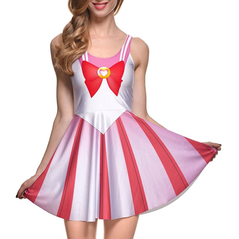 Adult Womens Sailor Moon Cosplay Costume Dress Party Dresses
