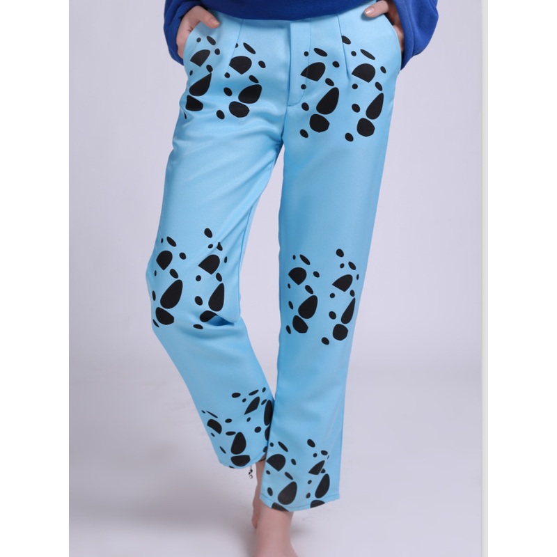 Anime One Piece Trafalgar Law Doctor Death Pants Cosplay Costume Trousers Plus Size