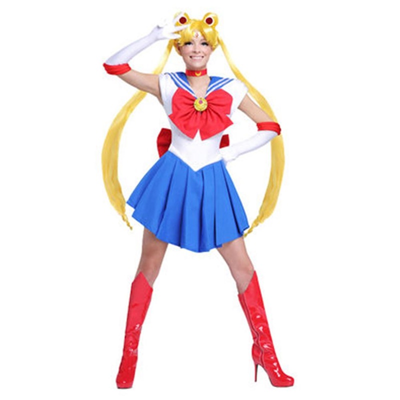 Anime Sailor Moon Cosplay Costume Navy School Uniform Full Set Women Men Halloween Carnival Costumes