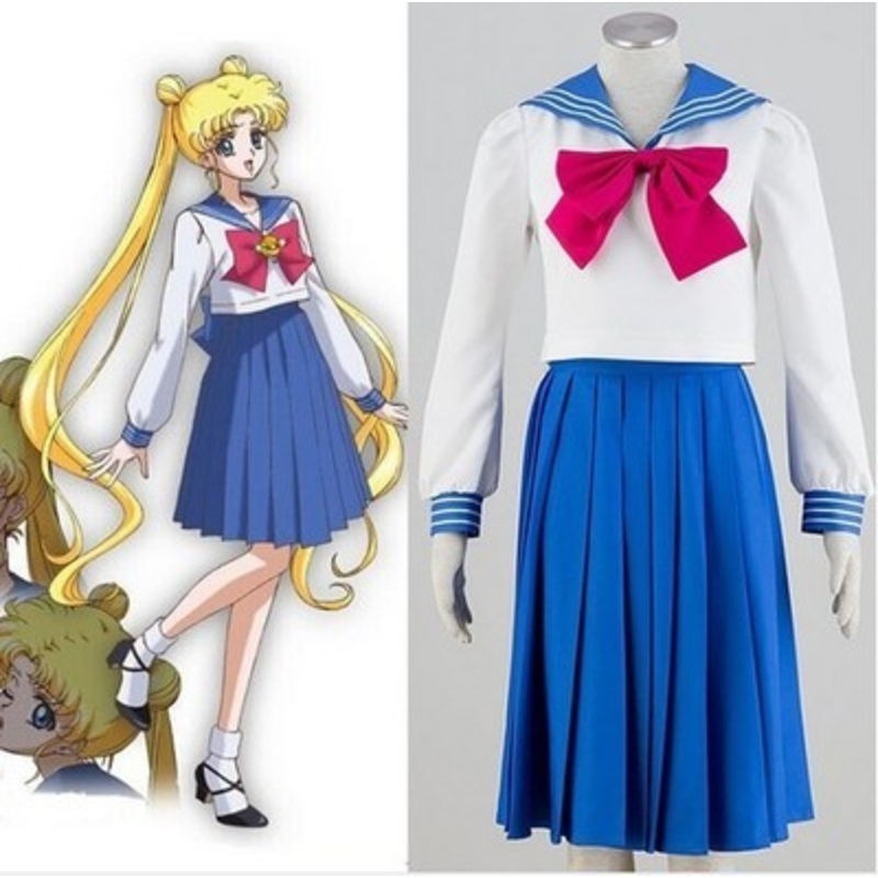 Anime Sailor Moon Cosplay Costume School Uniform Performance Adult Kids Halloween Woman Girls Dress Custom Made