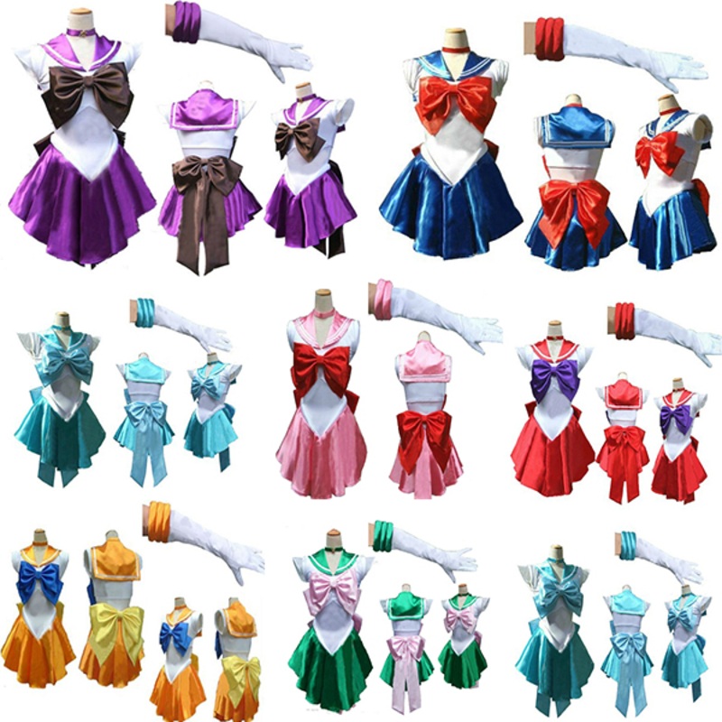 Anime Soldier Sailor Moon Cosplay Costume Fancy Dress Cartoon Movie Girl Sexy Halloween Costumes