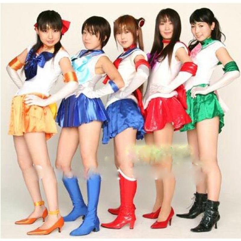 8 Styles Womens Cartoon Dress Anime Japanese School Uniform Navy Sailor Moon Cosplay Costume