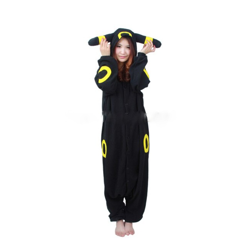 Adult Anime Cosplay Costume Black Pikachu Umbreon Onesie Unisex Cartoon Pajamas Party Female Male