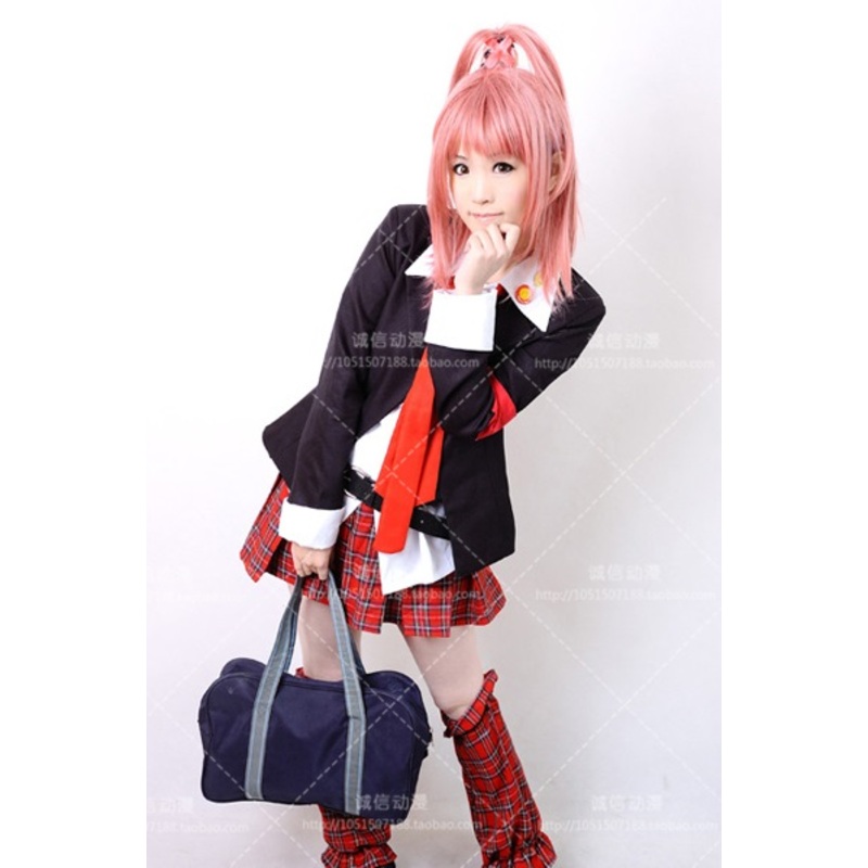 Amu Hinamori Cosplay Costumes Anime Shugo Chara Full Set Blazer Shirt Skirt Necktie Armband Leg Guard