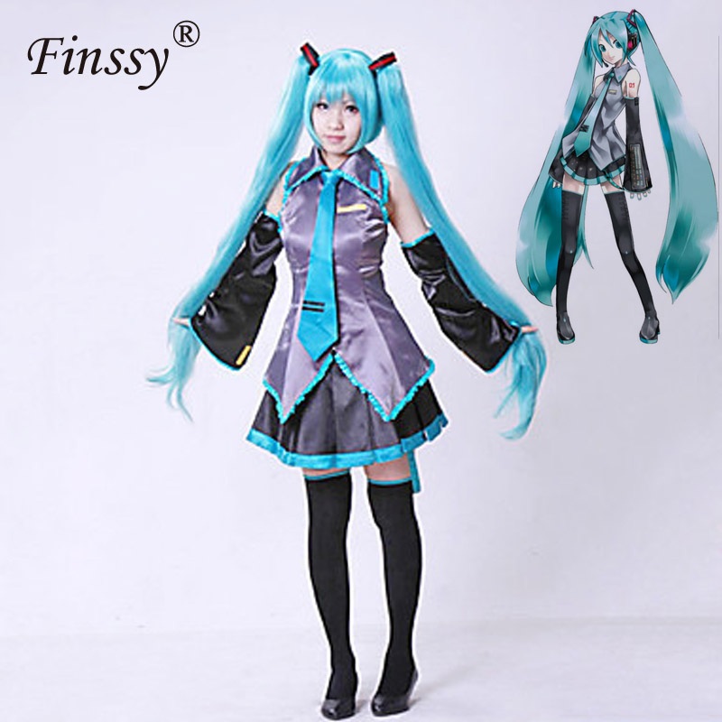 Anime Exhibition Miku Cosplay Costume Wig Halloween Carnival Party Sailor Moon Dress