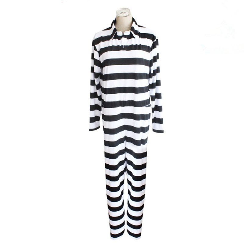 Anime Kangoku Gakuenprison School Prison Uniform Cosplay Party Costume Black And White Striped Jumpsuits