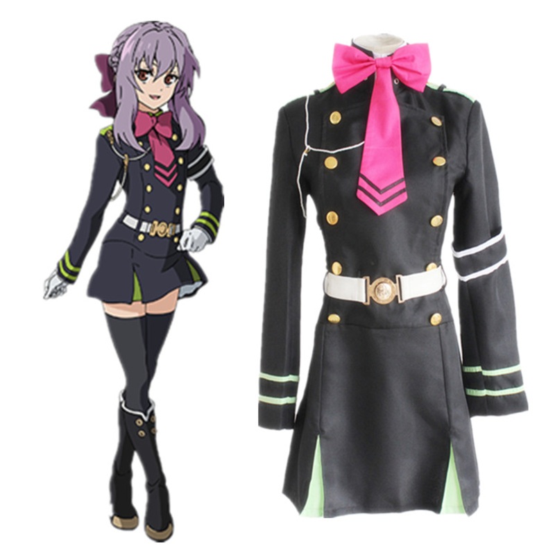 Anime Owari No Seraph The End Cosplay Costume Hiragi Shinoa Uniform Halloween Party