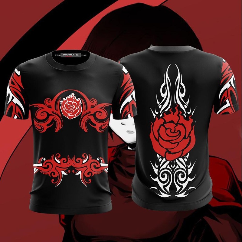 Anime Rwby Cosplay Costume Blake Belladon Short Unisex 3d Printed Tee Crescent Rose Cotton Topst-shirt