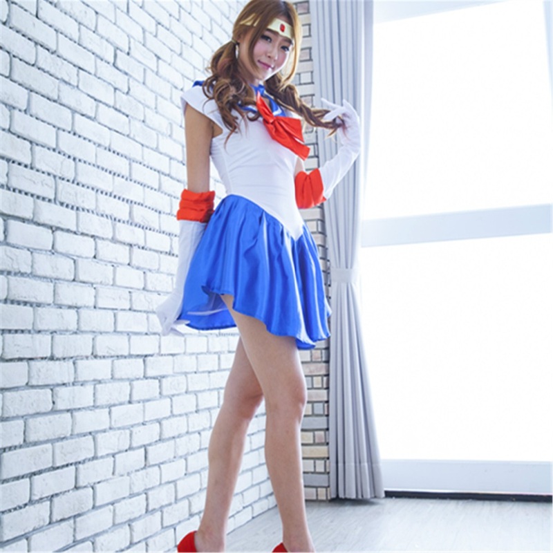 Anime Sailor Moon Cosplay Cos Tsukino Usagi Halloween Woman Costume Japanese School Uniform