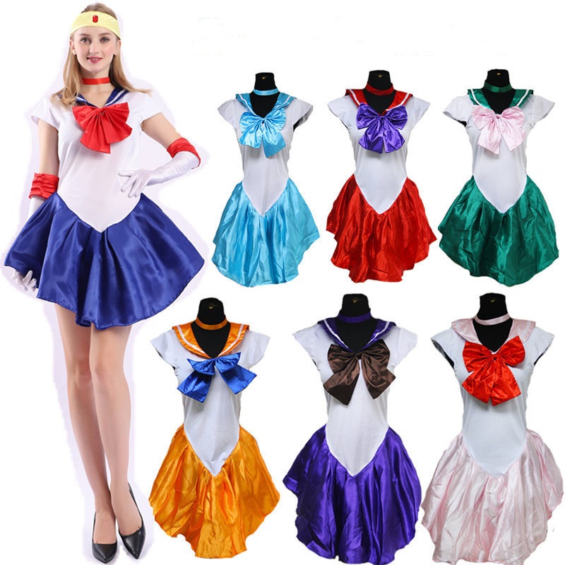 Anime Sailor Moon Cosplay Costume Seven Christmas Sexy Game Uniform Set