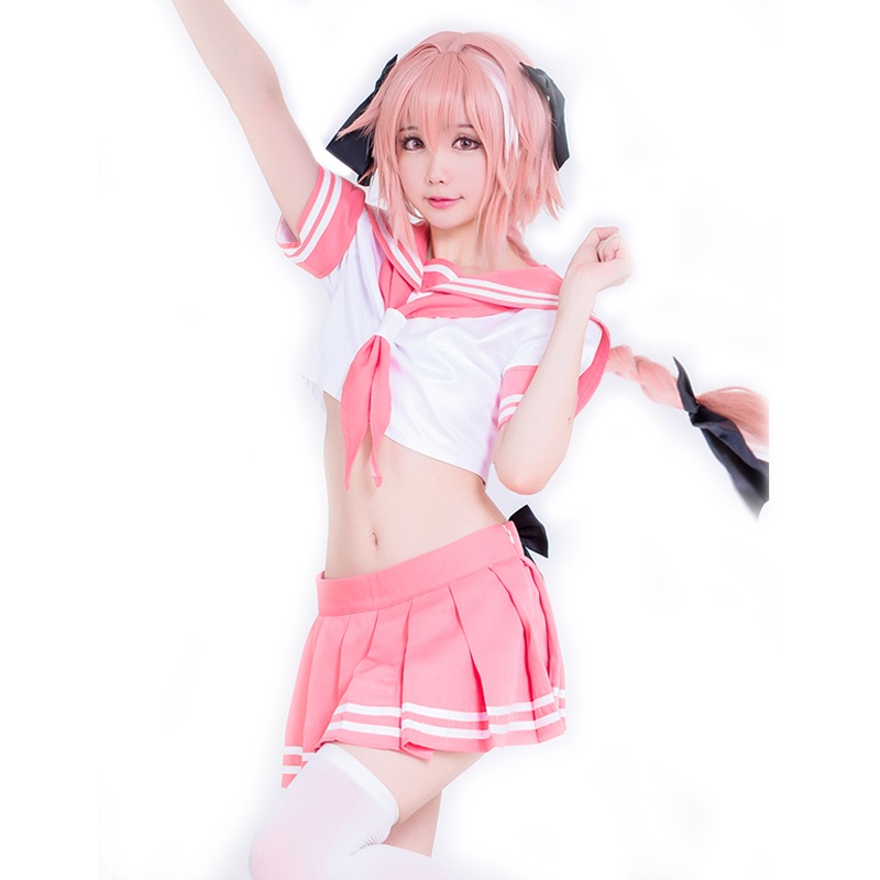 Anime Seraph The End Astolfo Cosplay Pink Sailor Uniform Costume Top Amp Skirt Ship