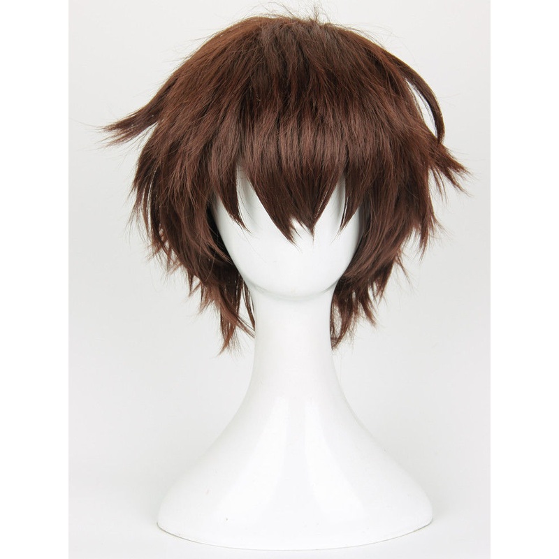 Anime Seraph The End Yoichi Saotome Wig Styled Short Brown Synthetic Hair Cosplay Cap