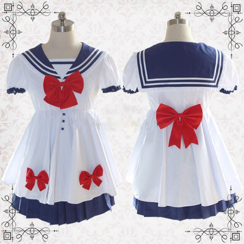 Anime Soldier Sailor Moon Cosplay Costume Female Lolita Dress Tsukino Usagi Uniform Topskirt