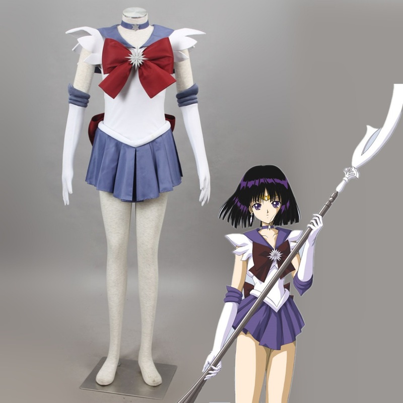 Athemis Anime Sailor Moon Saturn Cosplay Costume Custom Made Dress High