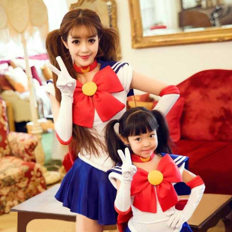 Anime Sailor Moon Cosplay Costume Carnaval Halloween Party Costumes Women Kids Custom-made Any Size