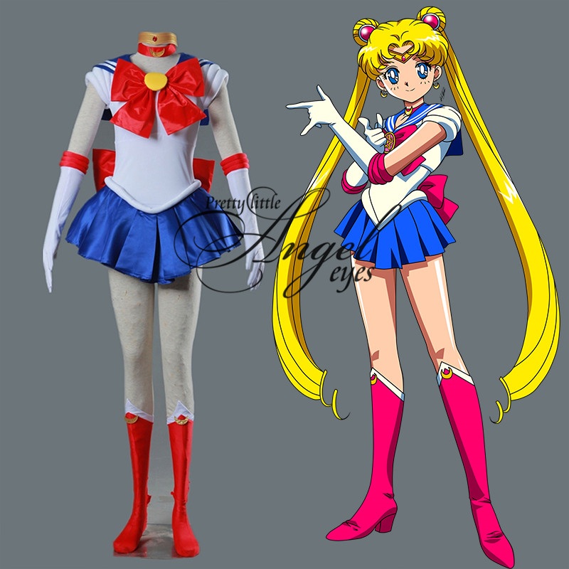 Anime Sailor Moon Tsukino Usagi Costume Cosplay Halloween Party Full Set