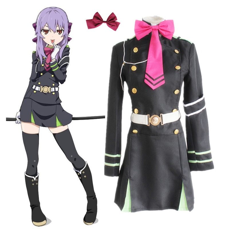 Anime Seraph The End Owari No Hiiragi Shinoa Cosplay Costumes Full Set Uniform
