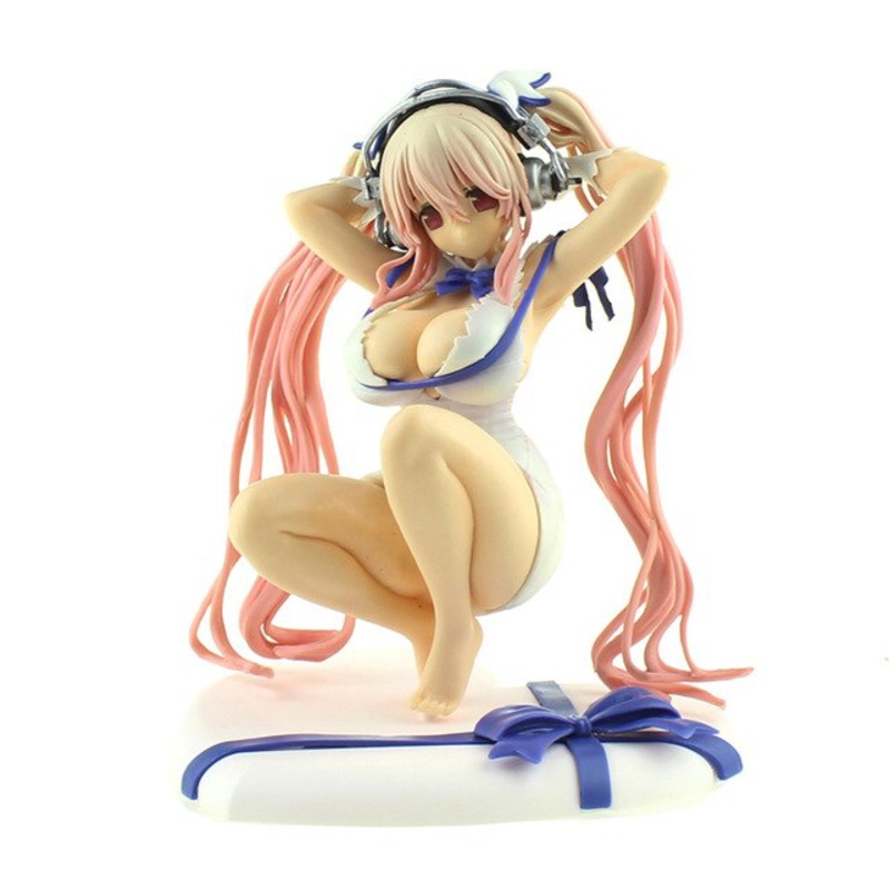 7 Inch Super Sonico Cosplay Hestia 10th Anniversary Squat Ver Boxed 17cm Sexy Girl Pvc Anime Action Figure Model Doll Toys