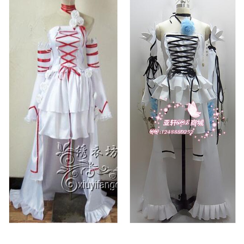 Anime Pandora Hearts Cosplay Costume  Alice White Rabbit Party Dress