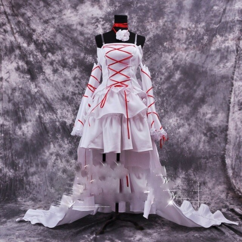 Anime Pandora Hearts Cosplay Costume The Will Abyss Alice Party Dress White Vintage Lolita