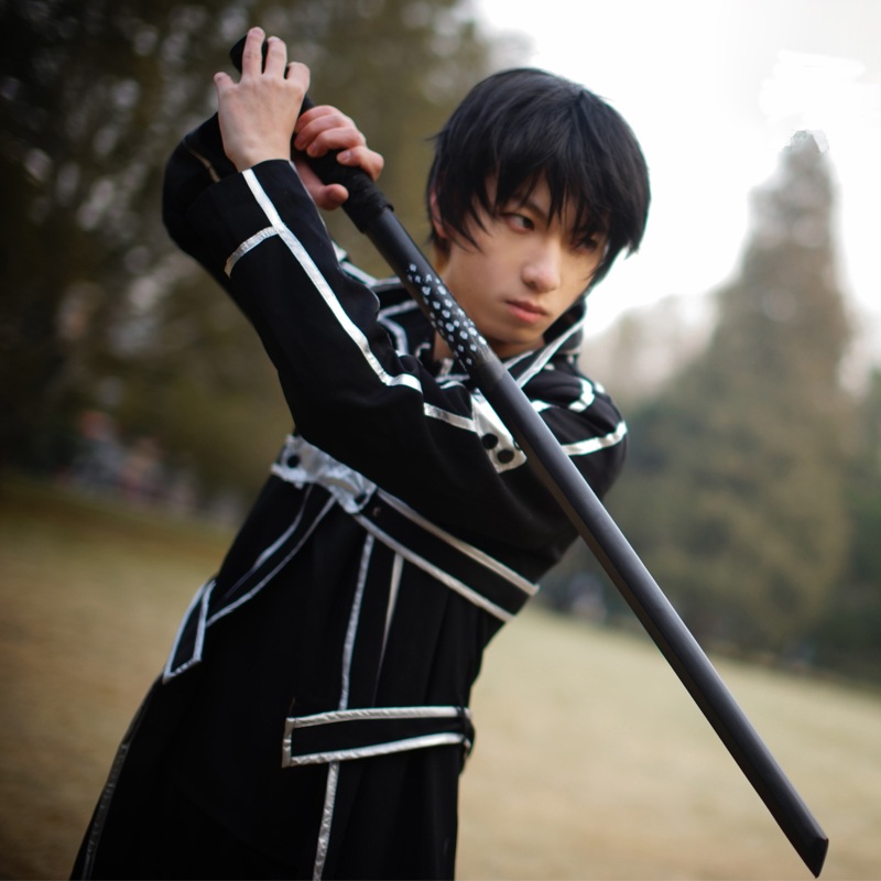 Anime Sword Art Cosplay Costume Sao Kirito Kirigaya Kazuto Halloween Adult Men