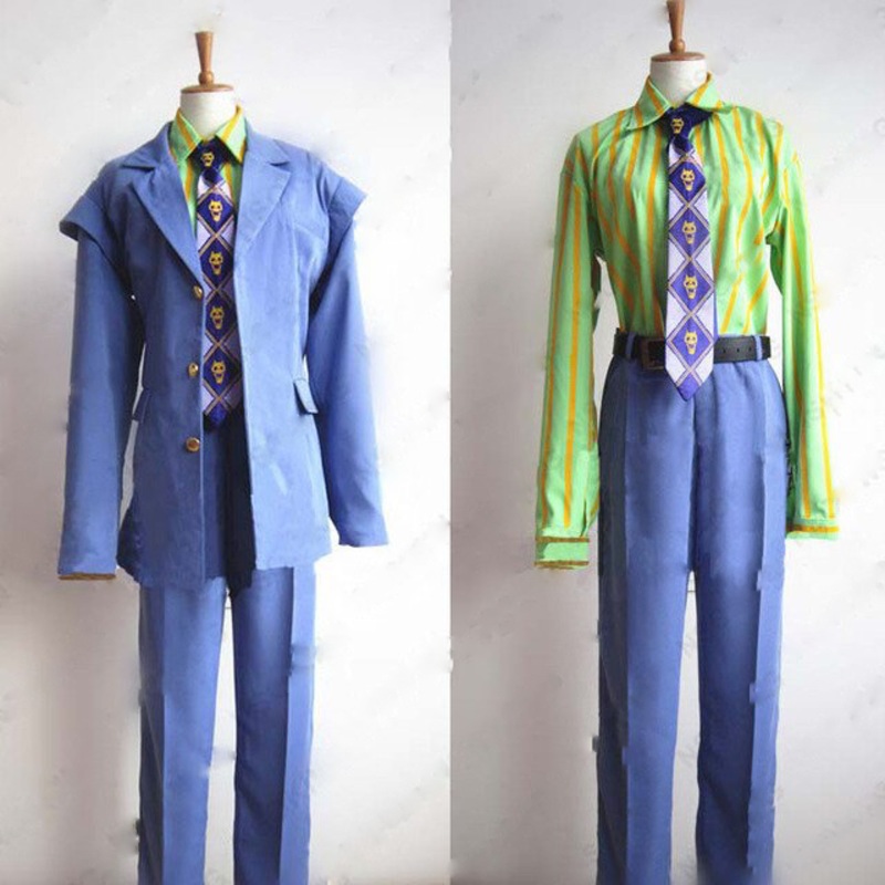 Jojos Bizarre Adventure Kira Yoshikage Cosplay Costume Set