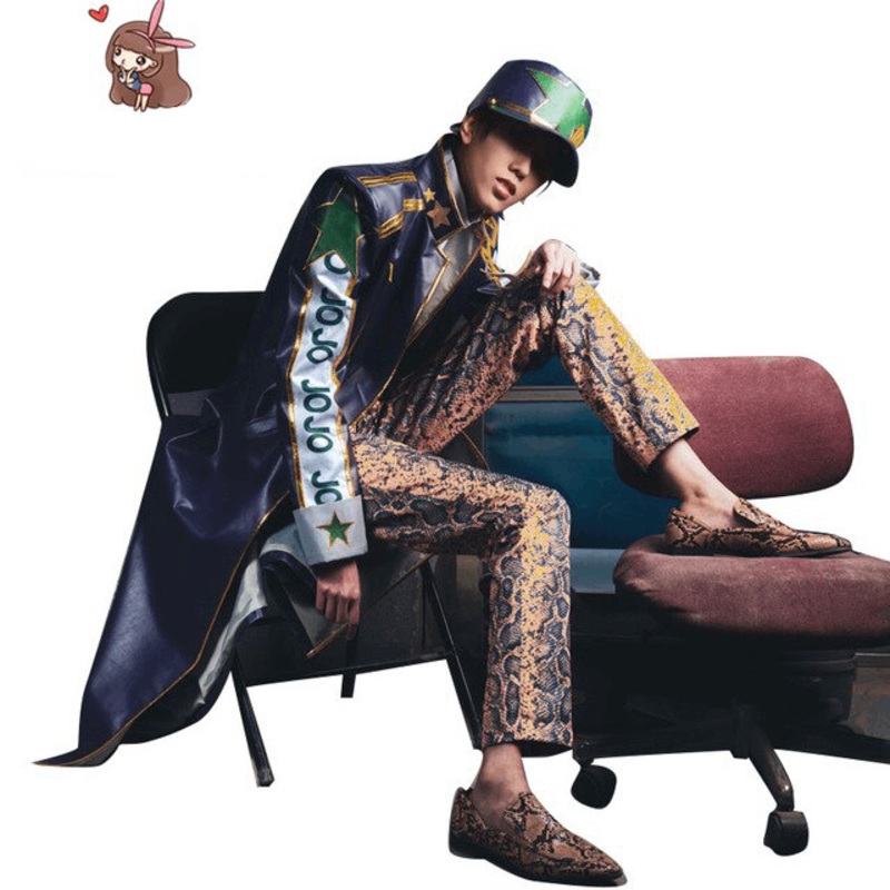 Jojos Bizarre Adventure Kujo Jotaro Cosplay Carnaval Costume Halloween Christmas