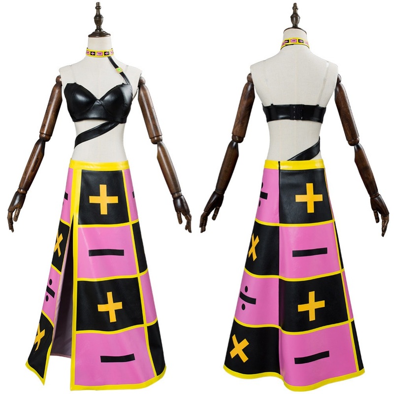 Jojos Bizarre Adventure Trish Una Cosplay Costume Outfit Dress Boots Halloween Carnival