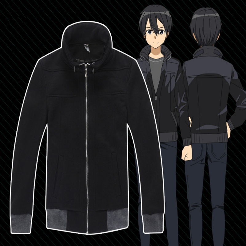 Anime Sao Sword Art Cosplay Costume Kirigaya Kazuto Halloween Carnival Party Kirito Coat