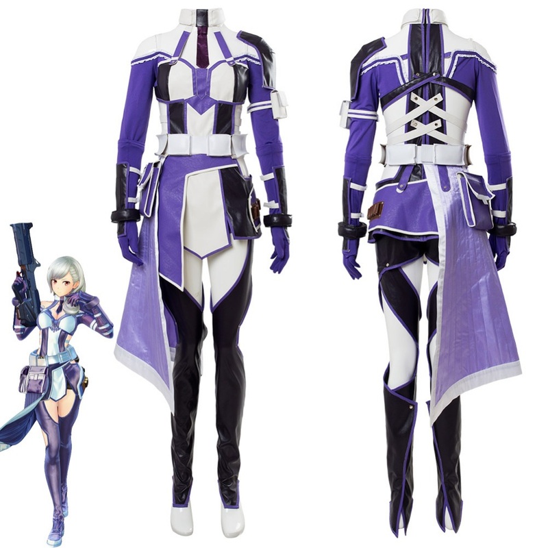 Anime Sword Art Cosplay Costume Fatal Bullet Zeliskam Adult Women Dress Uniform Halloween Carnival Costumes