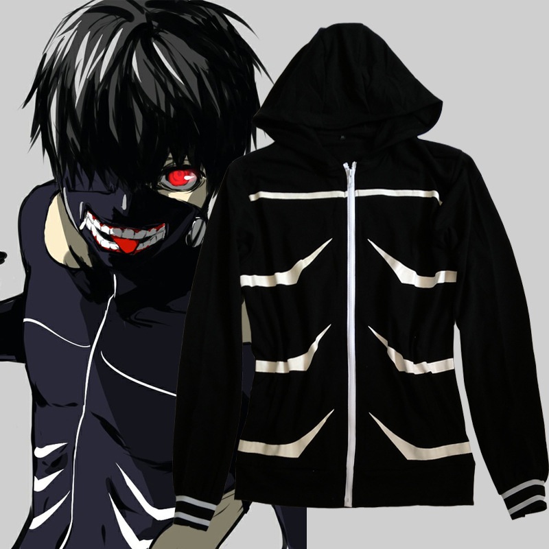 Anime Tokyo Ghoul Hoodie Cosplay Costumes Kaneki Ken Hooded Jacket Daily Sweatshirt