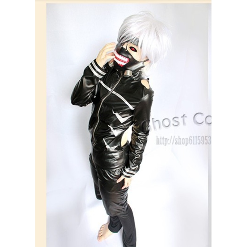 Anime Tokyo Ghoul Ken Kaneki Cosplay Costume Halloween Costumes Women Model 3 In 1 Pu Coat Short Pants