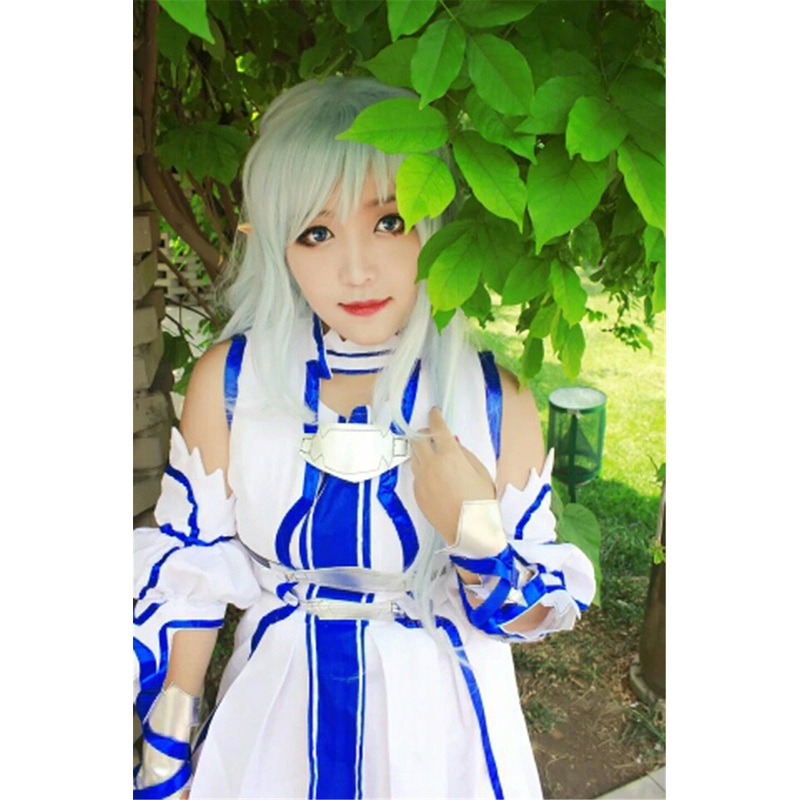 Anime Yuuki Asuna Cosplay Alo Sword Art Cos Blue Dress Costumes Women Halloween Costume