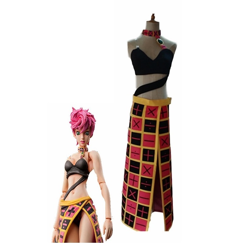 Game Anime Jojos Bizarre Adventure Cosplay Costume Jojo Le Di Giogio Trish Una Women Outfits