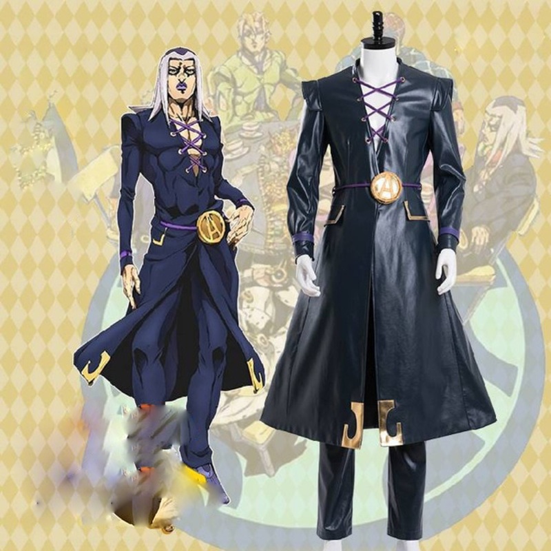 Jojo Jojos Bizarre Adventure Cosplay Leone Abbacchio Costume Outfits Suits Uniforms Coat Pants With