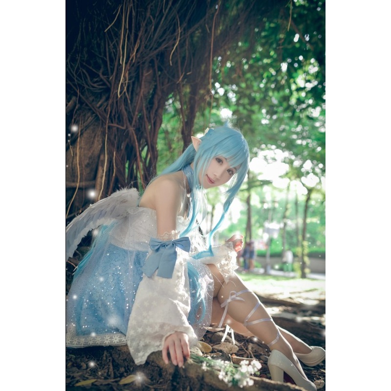 Yuuki Asuna Sword Art Cosplay Costume Dress Made