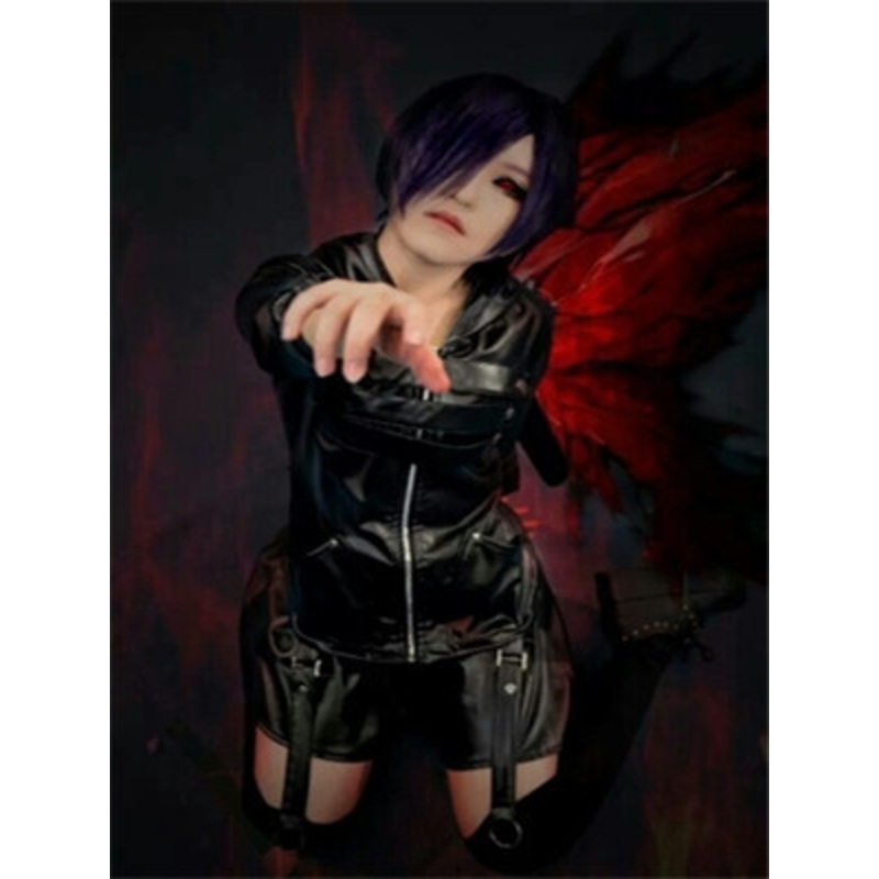 Anime Tokyo Ghoul Kirishima Touka Uniform Halloween Cosplay Costumes Women Full Set Coat Skirt Stockings